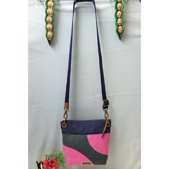 Fossil Keely Multicolor Coated Canvas Pink Dot Zipper Crossbody Bag - $128 - Picture 13 of 13